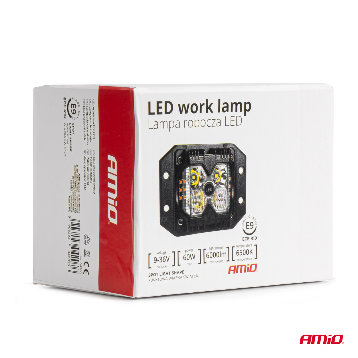Amio - ΠΡΟΒΟΛΕΑΣ ΕΡΓΑΣΙΑΣ ΤΕΤΡΑΓΩΝΟΣ LED 60W 9-36V 6.000lm 6.500K AWL66 - 1 ΤΕΜ. (04207/AM) - Image 11