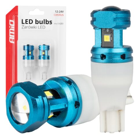 Amio - Λάμπες LED CANBUS T15 (W16W) 4SMD 1860XS Λευκή 6000K 12V/24V για Φώτα Όπισθεν