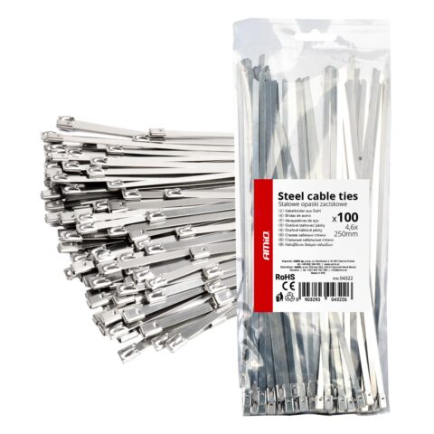 Amio - ΔΕΜΑΤΙΚΑ/ΔΕΤΙΚΑ ΚΑΛΩΔΙΩΝ TIE WRAP (ΤΑΙΡΑΠ) ΜΕΤΑΛΛΙΚΑ 4