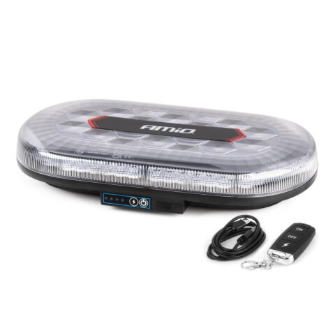 Amio - ΦΑΡΟΣ/ΣΤΡΟΜΠΟ ΜΠΑΡΑ R65 R10 12/24V 26W LED ΠΟΡΤΟΚΑΛΙ 10 ΧΡΗΣΕΩΝ ΜΕ ΜΑΓΝΗΤΙΚΗ ΒΑΣΗ 326x186x63mm - 1 ΤΕΜ. (04369/AM)