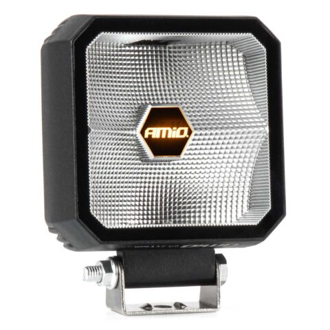 Amio - ΠΡΟΒΟΛΕΑΣ ΕΡΓΑΣΙΑΣ ΤΕΤΡΑΓΩΝΟΣ LED 30W 9>50V 3 ΧΡΗΣΕΩΝ ΛΕΥΚΟ/ΠΟΡΤΟΚΑΛΙ ΦΩΣ 110x110x52mm - 1 Τεμ. (04394/AM)