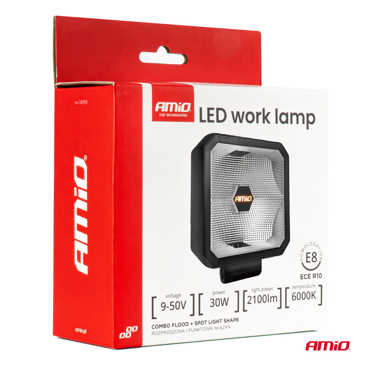 Amio - ΠΡΟΒΟΛΕΑΣ ΕΡΓΑΣΙΑΣ ΤΕΤΡΑΓΩΝΟΣ LED 30W 9>50V 3 ΧΡΗΣΕΩΝ ΛΕΥΚΟ/ΠΟΡΤΟΚΑΛΙ ΦΩΣ 110x110x52mm - 1 Τεμ. (04394/AM) - Image 8