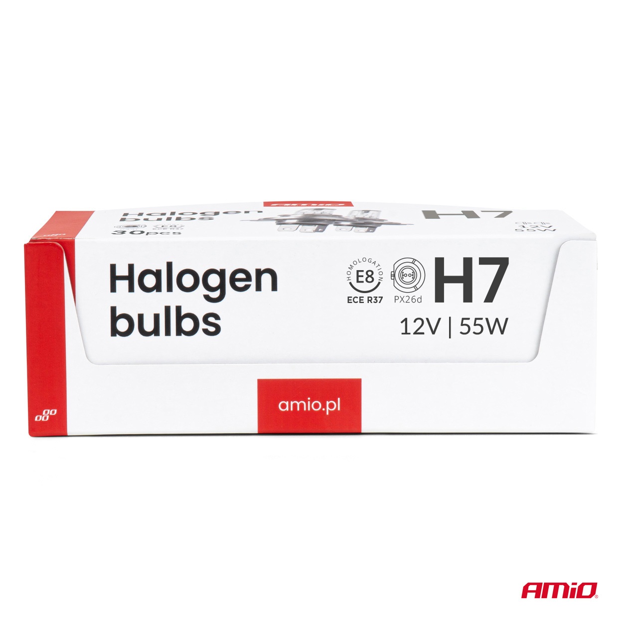 Amio Σετ Λαμπτήρων Αλογόνου H7 12V 55W με UV φίλτρο (E8) – 30 τεμ. (04399/AM) - Image 3