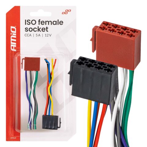 Amio - Φίσσα ISO Θηλυκή 12V έως 5A – CCA
