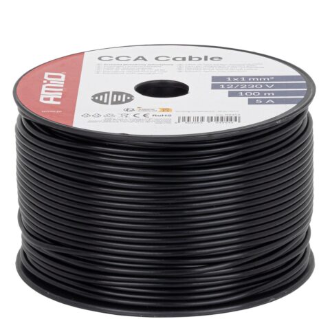 Amio Μονόκλωνο Καλώδιο Εγκατάστασης CCA 1×1mm² 100m – 12/230V 1 τεμ. (04454/AM)