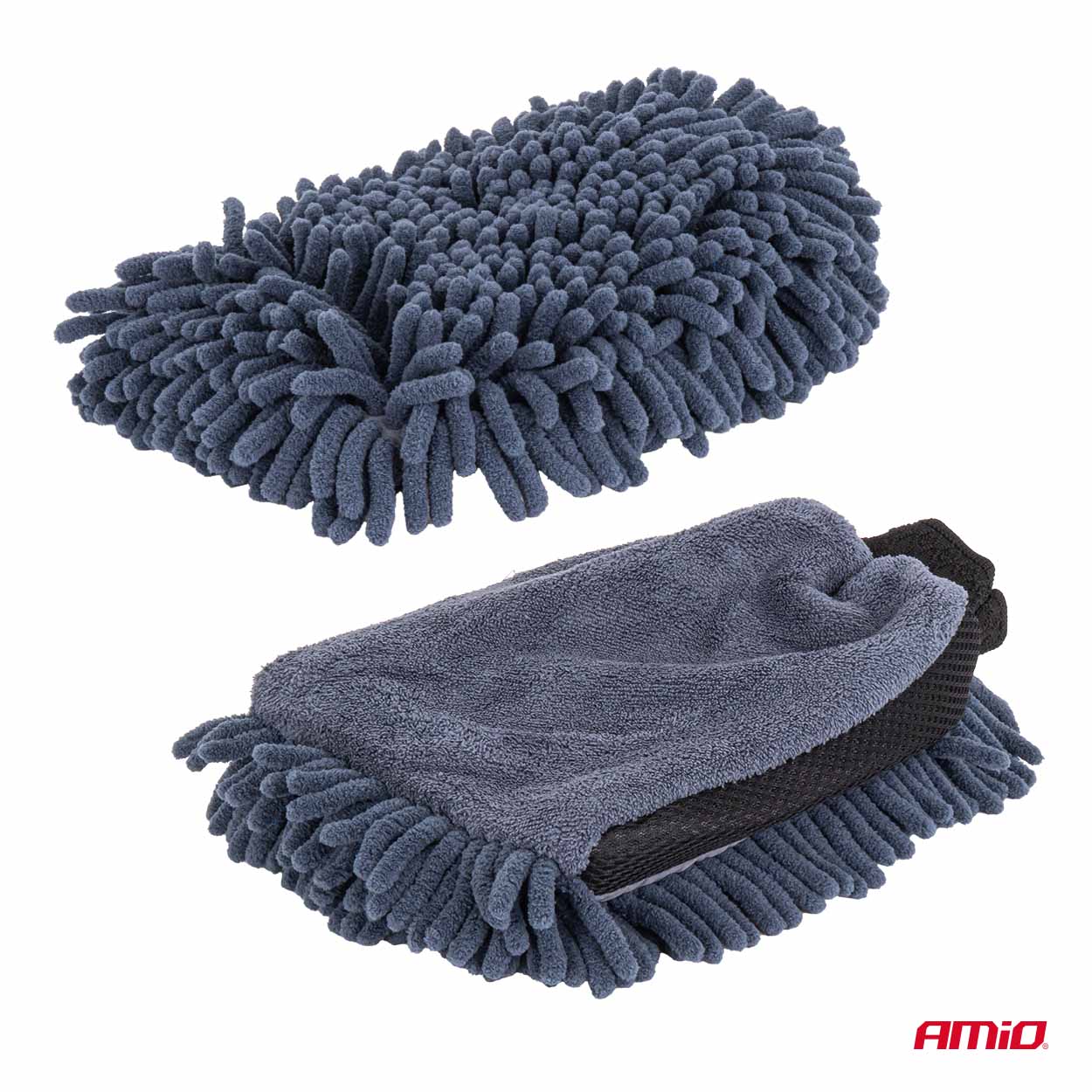 Amio - Σετ Περιποίησης με Γάντι Πλυσίματος 20x26cm (94g/sqm) και Πανί Στεγνώματος Μικροϊνών 60x90cm υψηλής απορροφητικότητας (800g/sqm) για Επιβατικά Αυτοκίνητα - 1 σετ (04489/AM) - Image 7