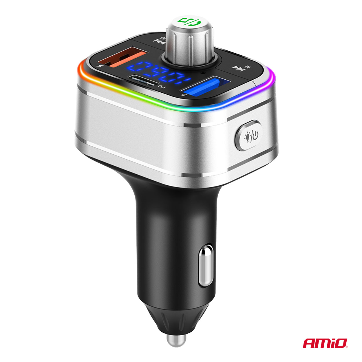 Amio - FM Transmitter Αυτοκινήτου 12/24V με 1xUSB Type-C και Υποδοχή microSD - 1 τεμ. (04652/AM) - Image 5