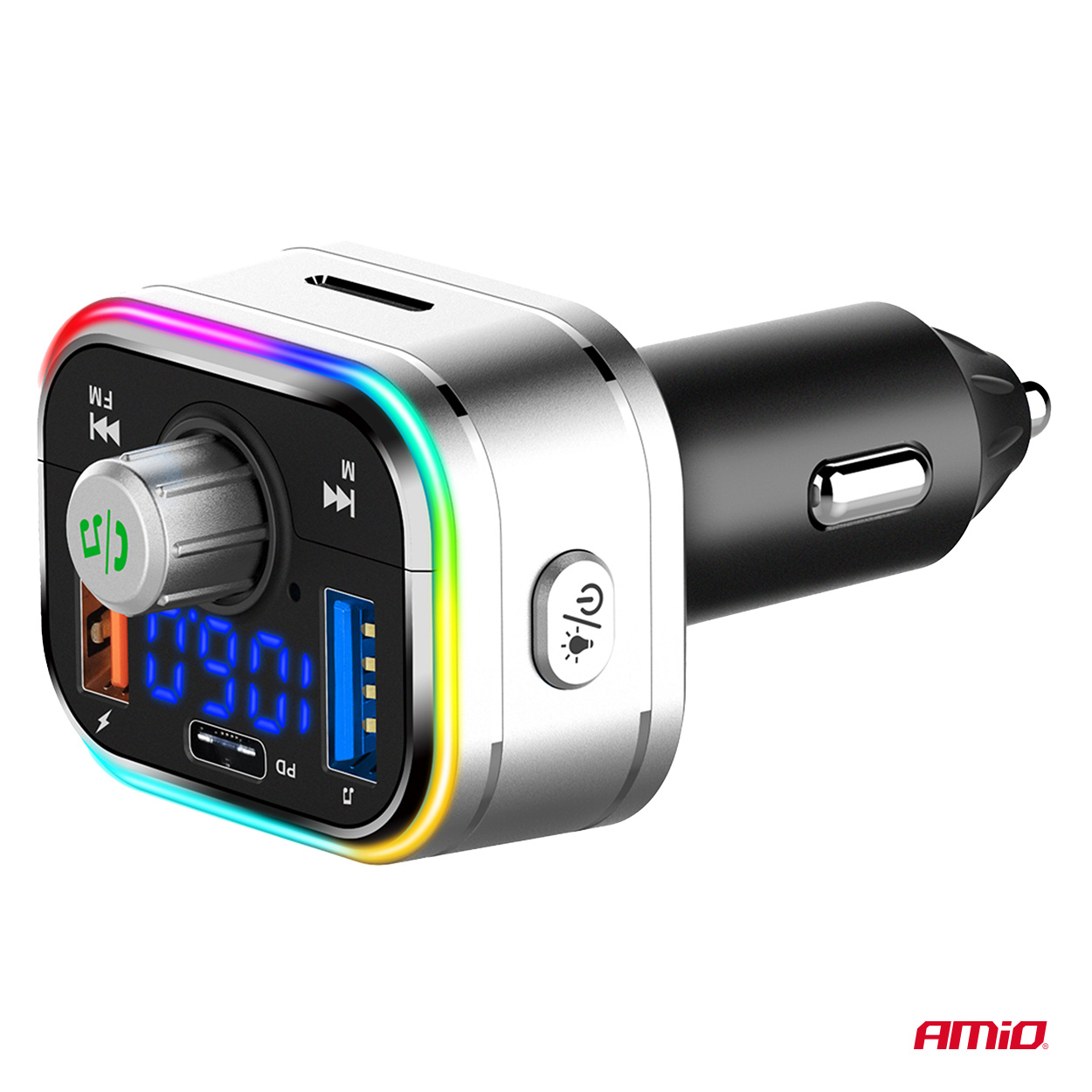 Amio - FM Transmitter Αυτοκινήτου 12/24V με 1xUSB Type-C και Υποδοχή microSD - 1 τεμ. (04652/AM) - Image 6