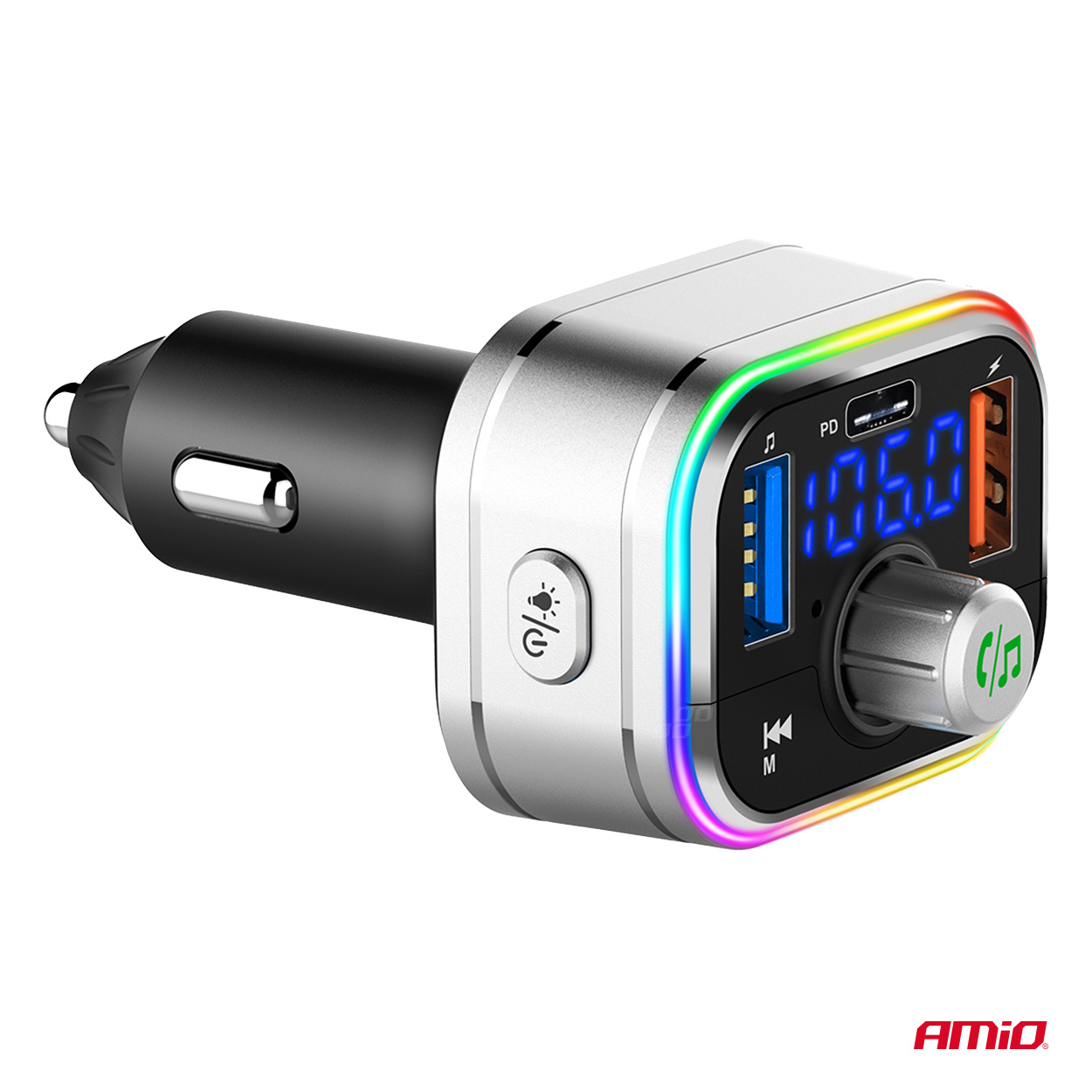Amio - FM Transmitter Αυτοκινήτου 12/24V με 1xUSB Type-C και Υποδοχή microSD - 1 τεμ. (04652/AM) - Image 7