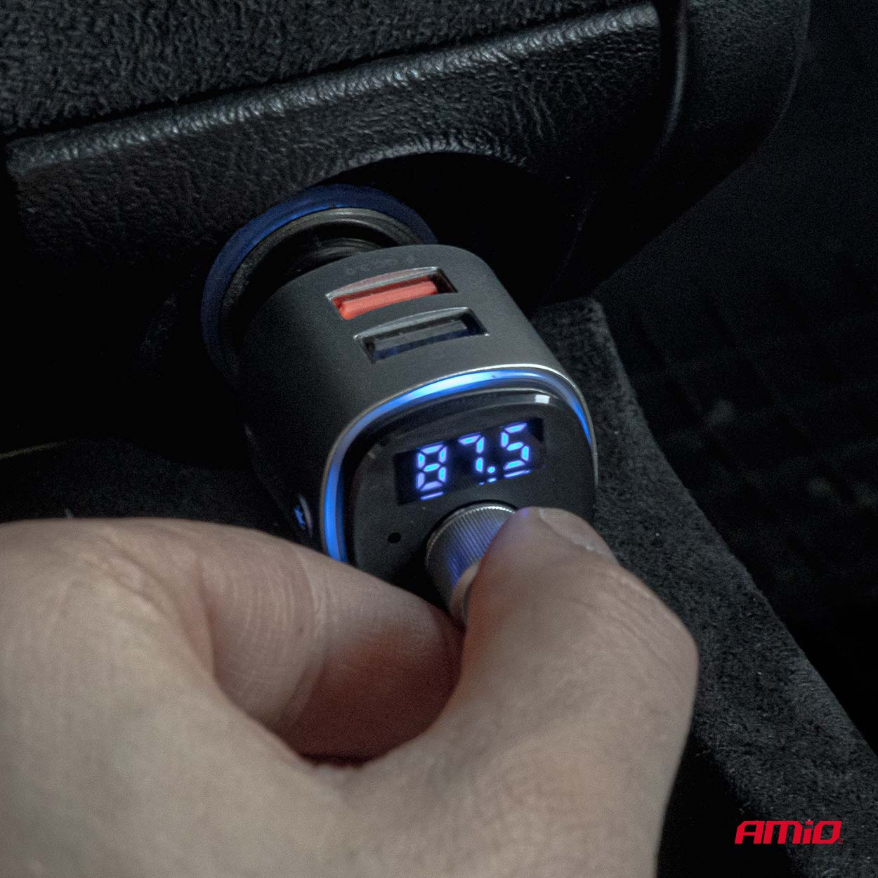 Amio - FM Transmitter Αυτοκινήτου 12/24V με 2xUSB Type-A και Υποδοχή microSD - 1 τεμ. (04654/AM) - Image 8