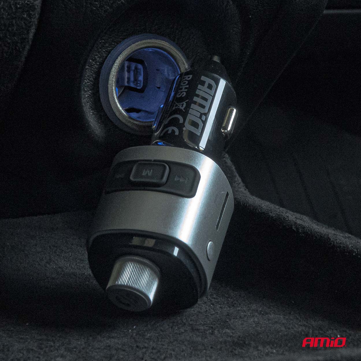 Amio - FM Transmitter Αυτοκινήτου 12/24V με 2xUSB Type-A και Υποδοχή microSD - 1 τεμ. (04654/AM) - Image 9