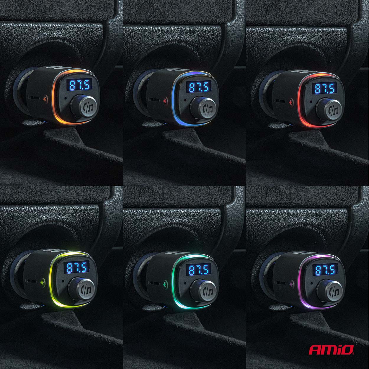 Amio - FM Transmitter Αυτοκινήτου 12/24V με 2xUSB Type-A και Υποδοχή microSD - 1 τεμ. (04654/AM) - Image 10