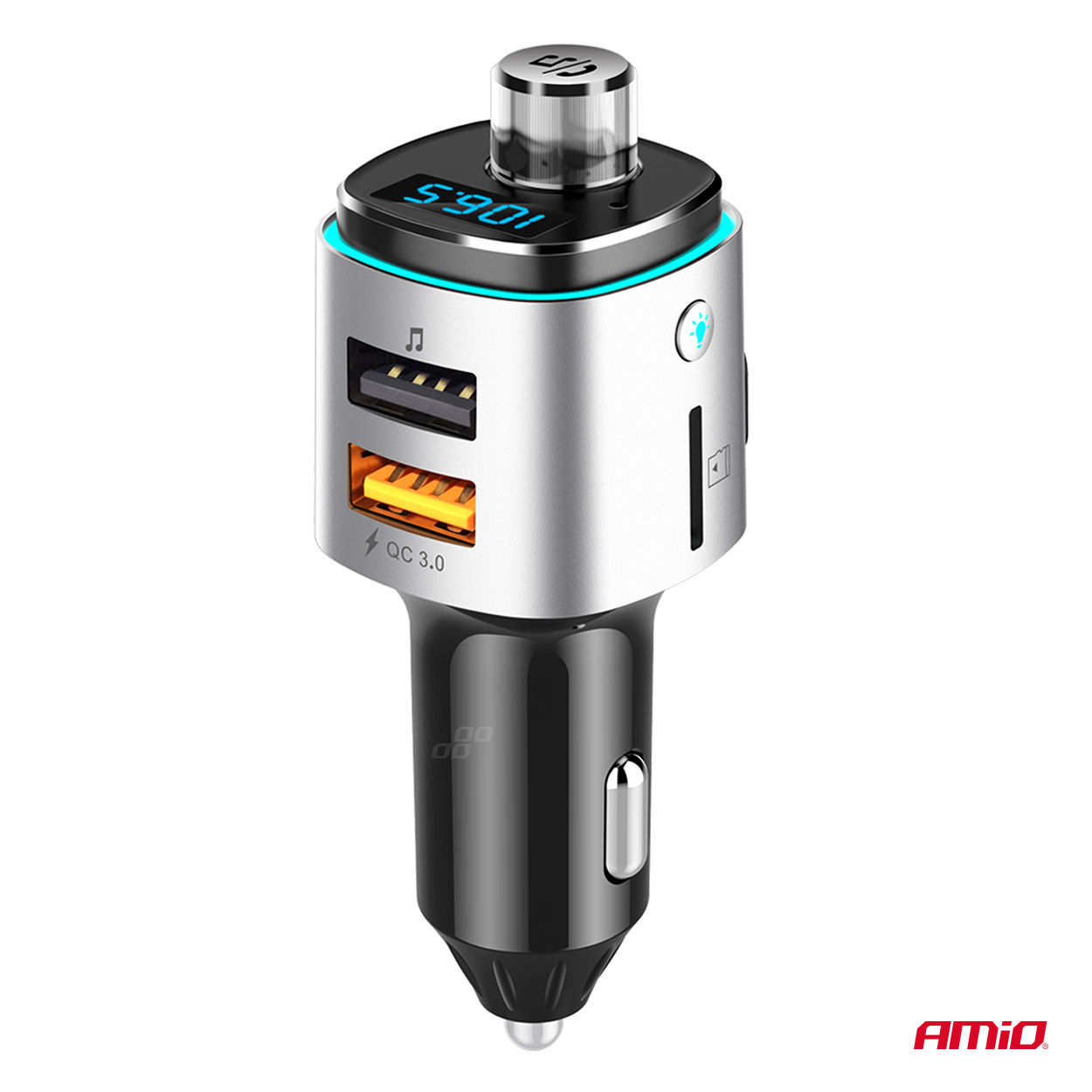 Amio - FM Transmitter Αυτοκινήτου 12/24V με 2xUSB Type-A και Υποδοχή microSD - 1 τεμ. (04654/AM) - Image 13