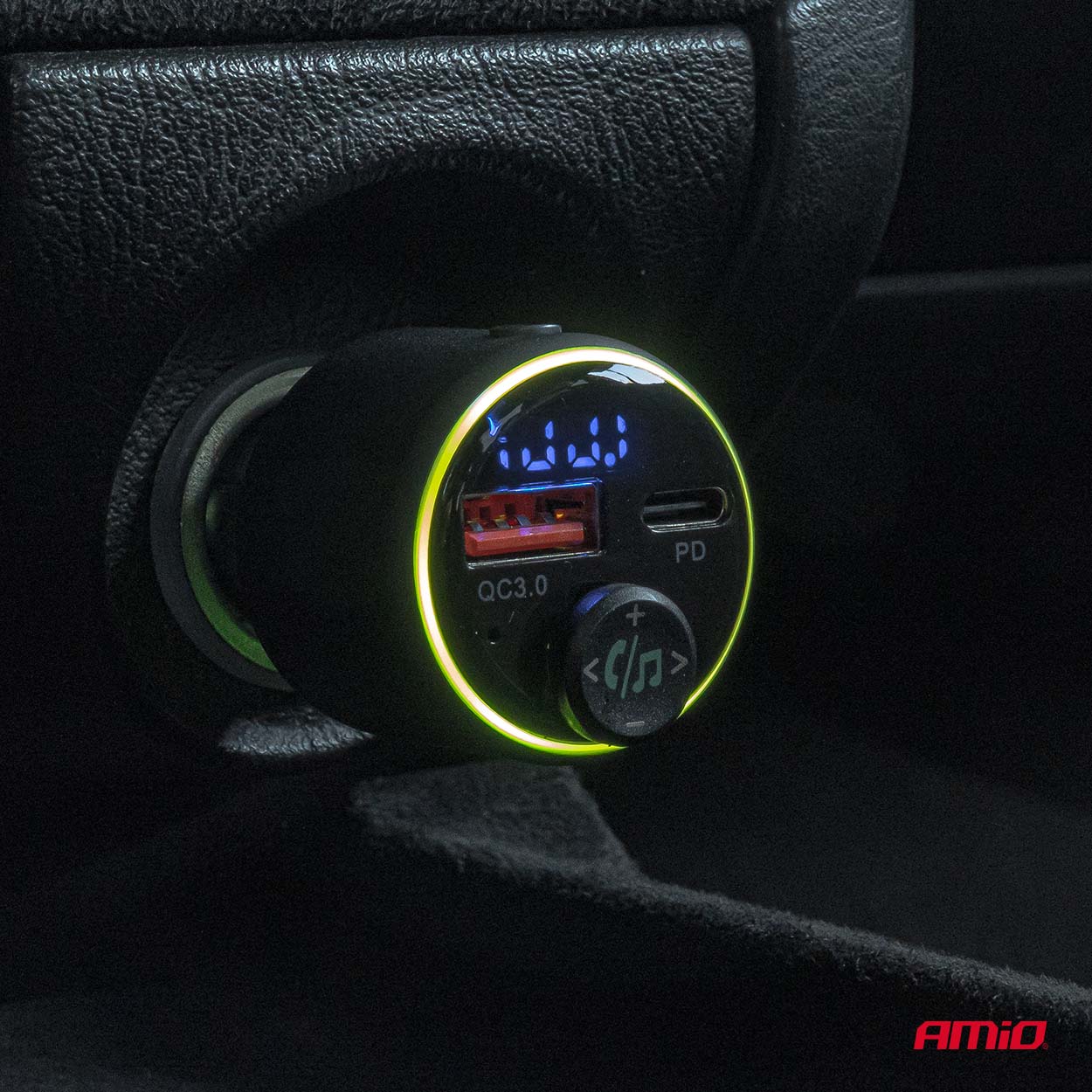 Amio - FM Transmitter Αυτοκινήτου 12/24V με 1xUSB Type-A και 1xUSB Type-C - 1 τεμ. (04655/AM) - Image 2