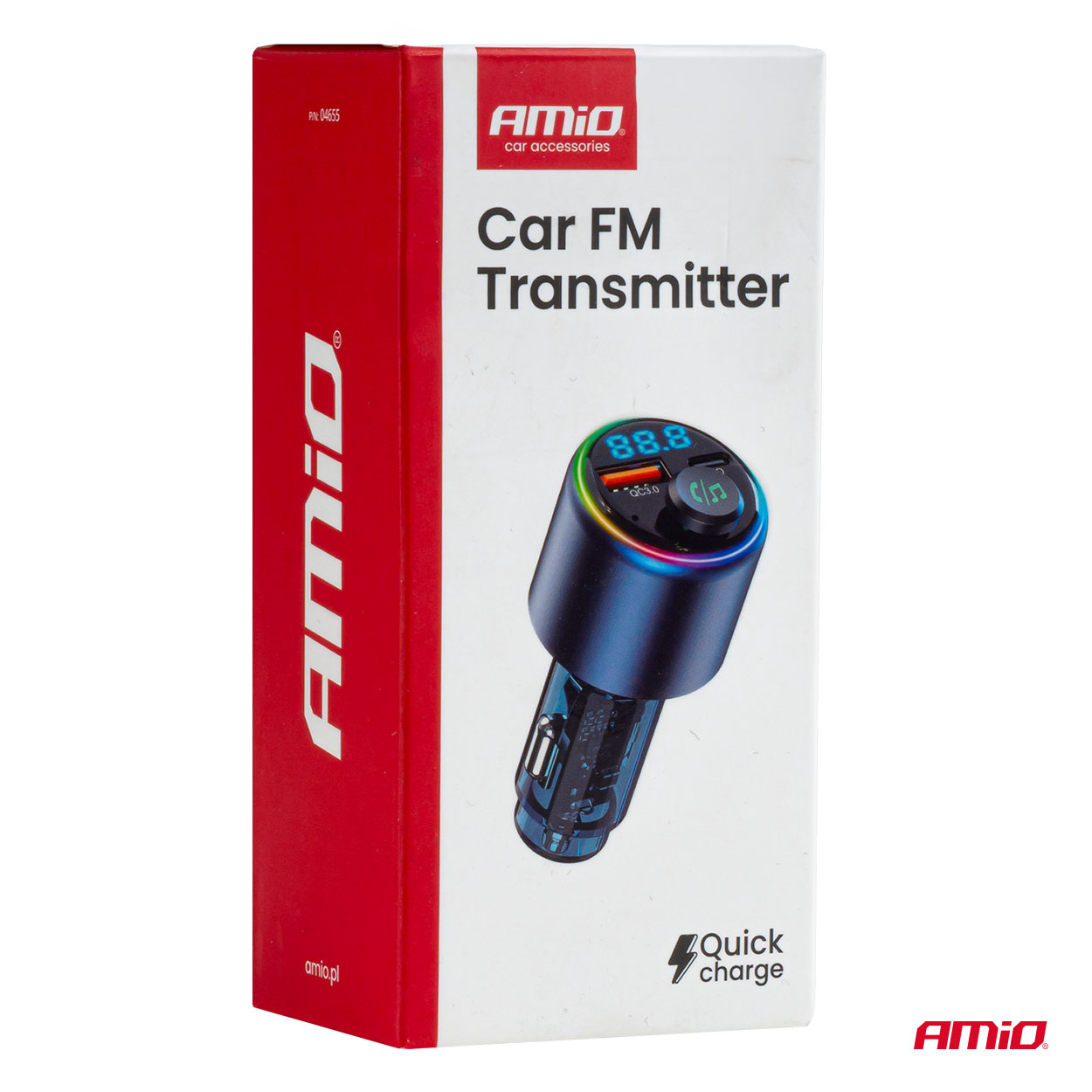 Amio - FM Transmitter Αυτοκινήτου 12/24V με 1xUSB Type-A και 1xUSB Type-C - 1 τεμ. (04655/AM) - Image 11