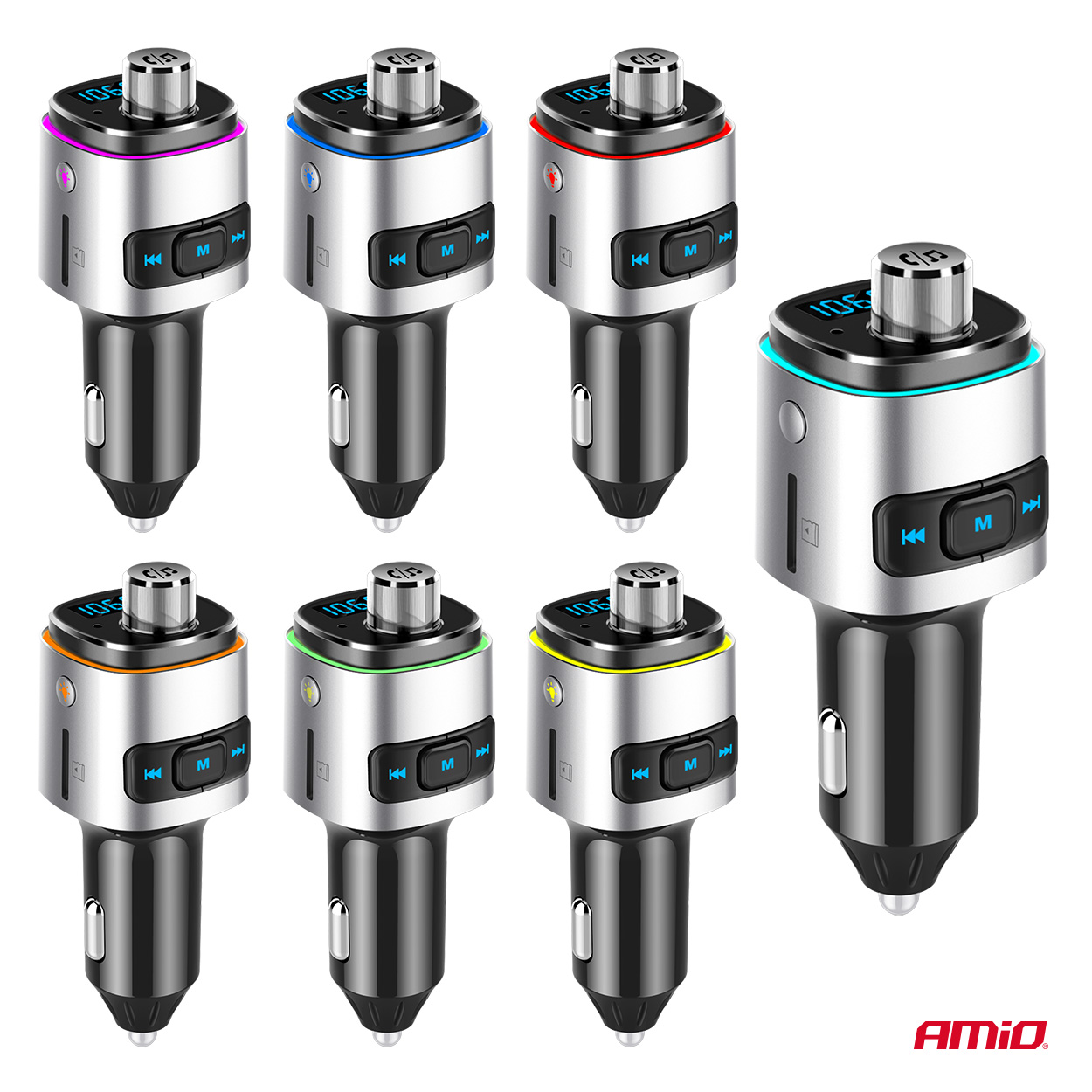 Amio - FM Transmitter Αυτοκινήτου 12/24V με 2xUSB Type-A και Υποδοχή microSD - 1 τεμ. (04654/AM) - Image 6