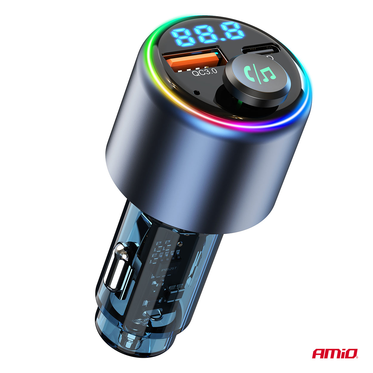 Amio - FM Transmitter Αυτοκινήτου 12/24V με 1xUSB Type-A και 1xUSB Type-C - 1 τεμ. (04655/AM) - Image 7