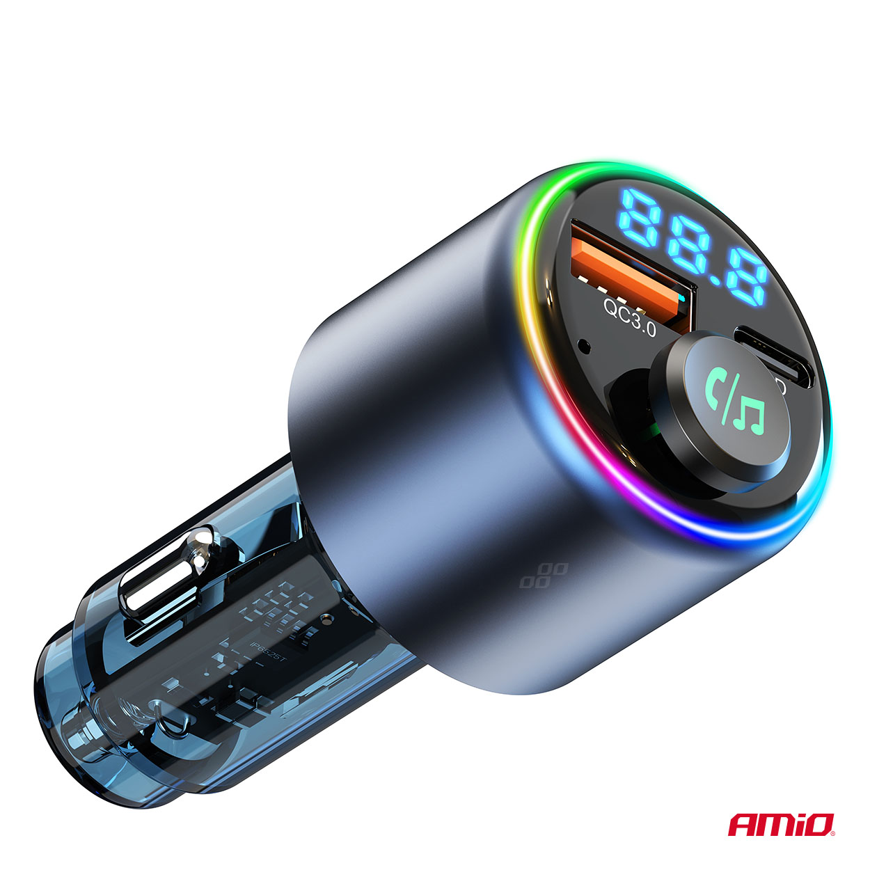 Amio - FM Transmitter Αυτοκινήτου 12/24V με 1xUSB Type-A και 1xUSB Type-C - 1 τεμ. (04655/AM) - Image 8