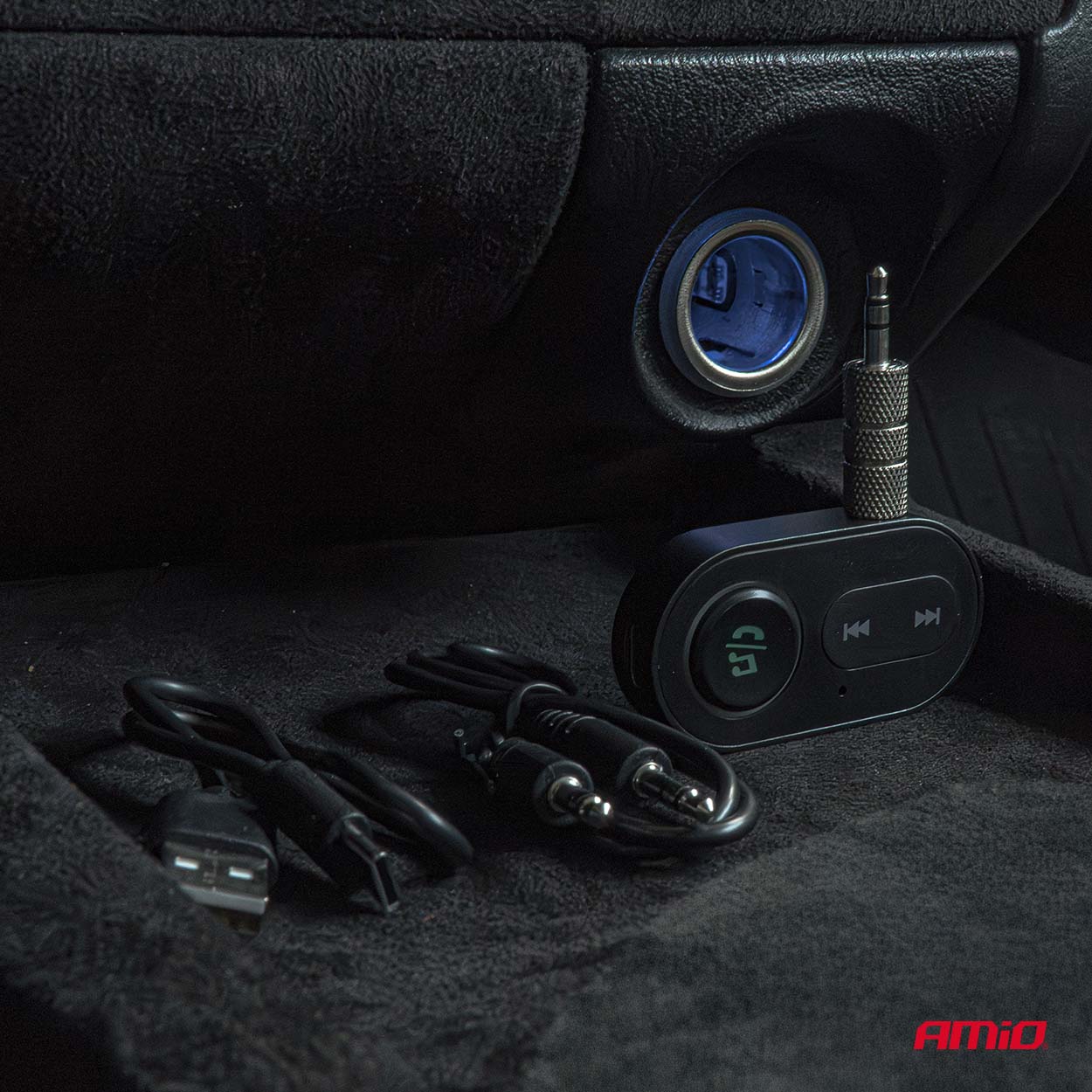 Amio - Bluetooth Δέκτης (Receiver) για Ασύρματη Μετάδοση Ήχου με υποδοχή Mini Jack 3.5mm για Αυτοκίνητα και Ηχοσυστήματα - 1 τεμ. (04658/AM) - Image 2