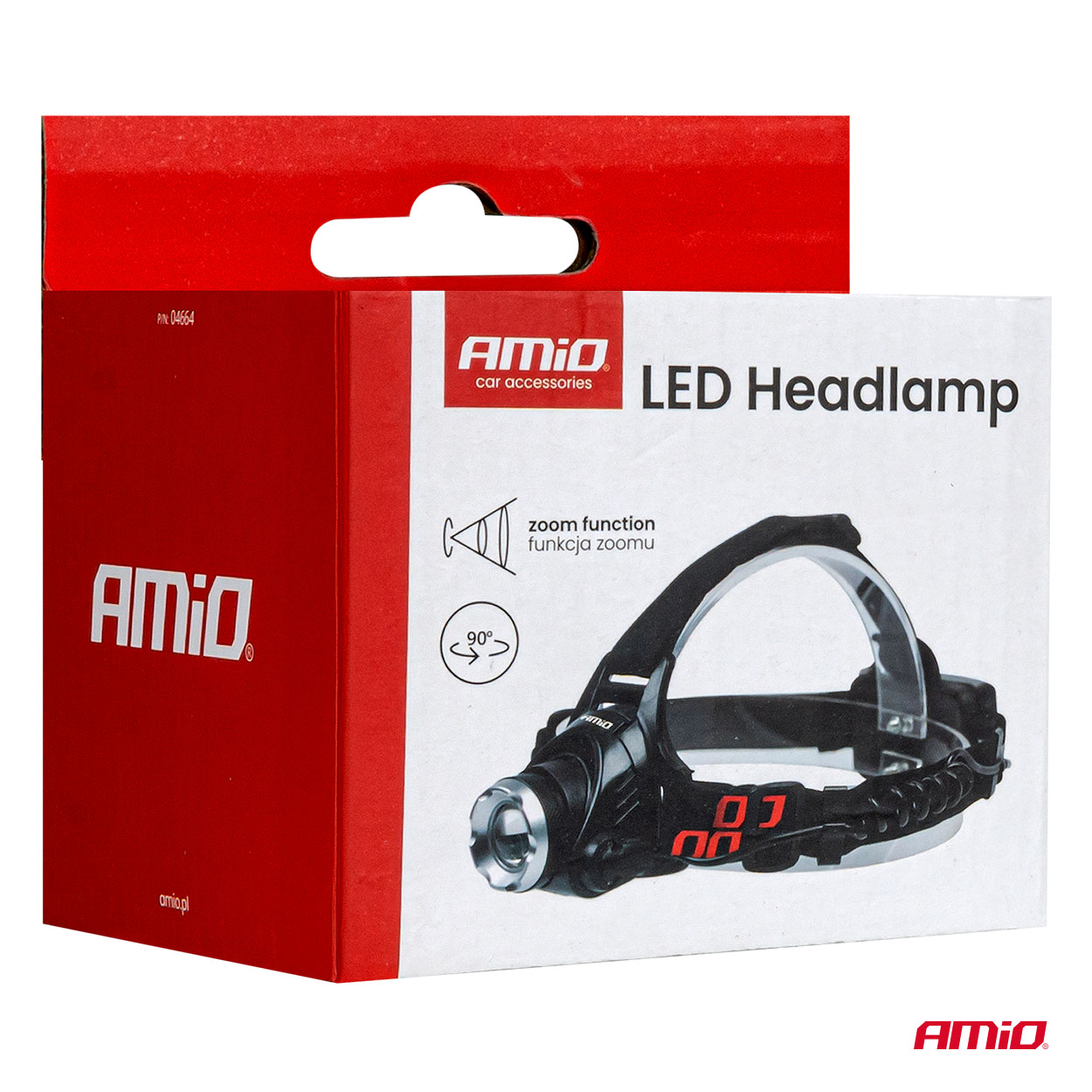 Amio - Φακός Κεφαλής Εργασίας τύπου T6 LED χωρητικότητα μπαταρίας 3600mAh - 1 τεμ. (04664/AM) - Image 10
