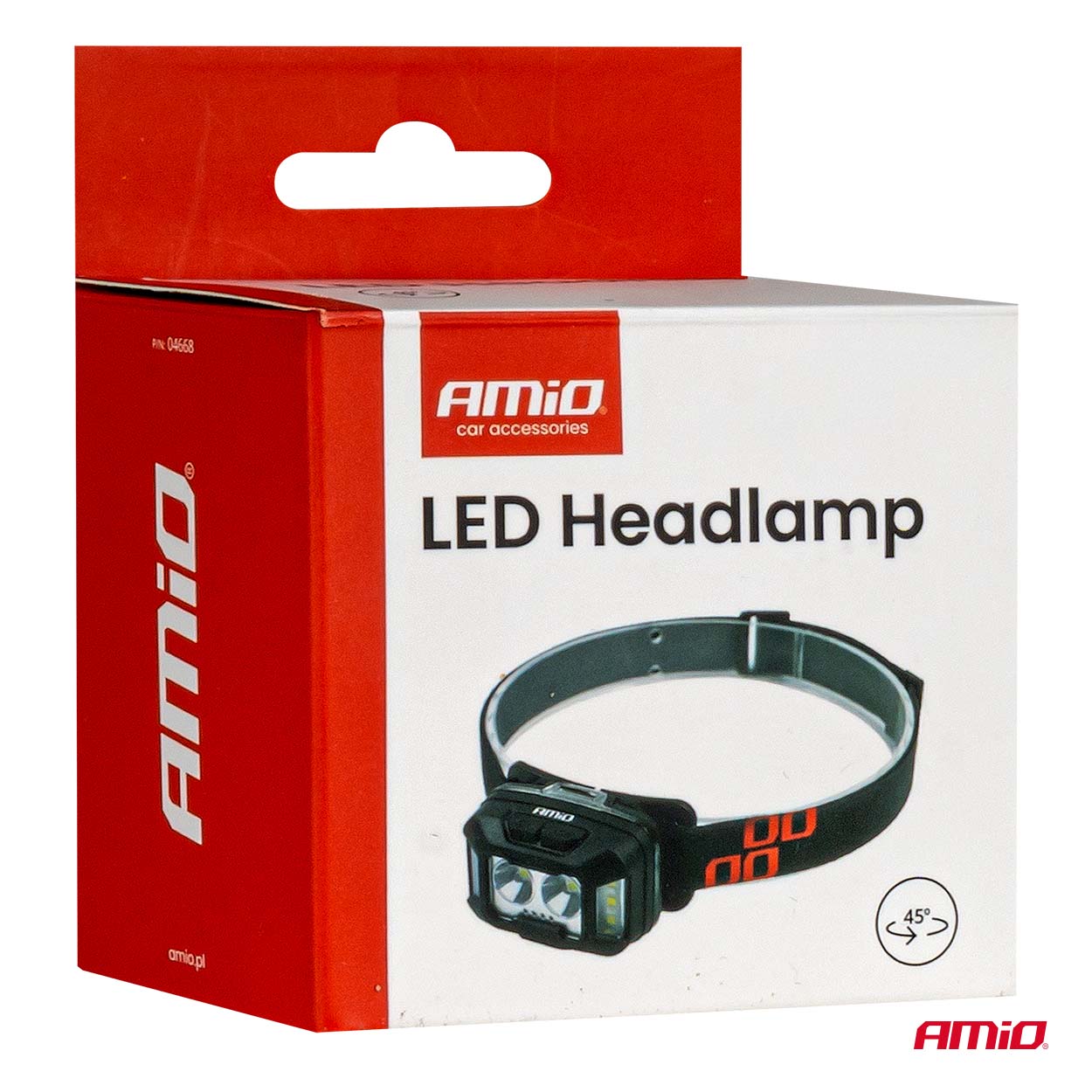Amio - Φακός Κεφαλής Εργασίας τύπου 2xXPG+10SMD LED χωρητικότητα μπαταρίας 1800mAh - 1 τεμ. (04668/AM) - Image 12