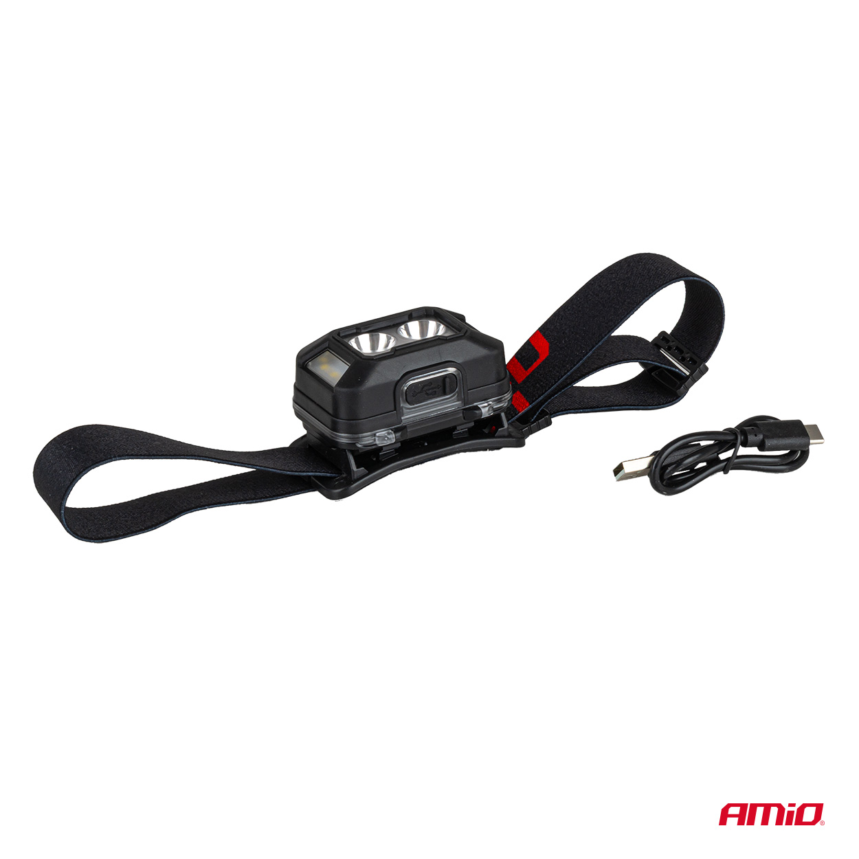 Amio - Φακός Κεφαλής Εργασίας τύπου 2xXPG+10SMD LED χωρητικότητα μπαταρίας 1800mAh - 1 τεμ. (04668/AM) - Image 6