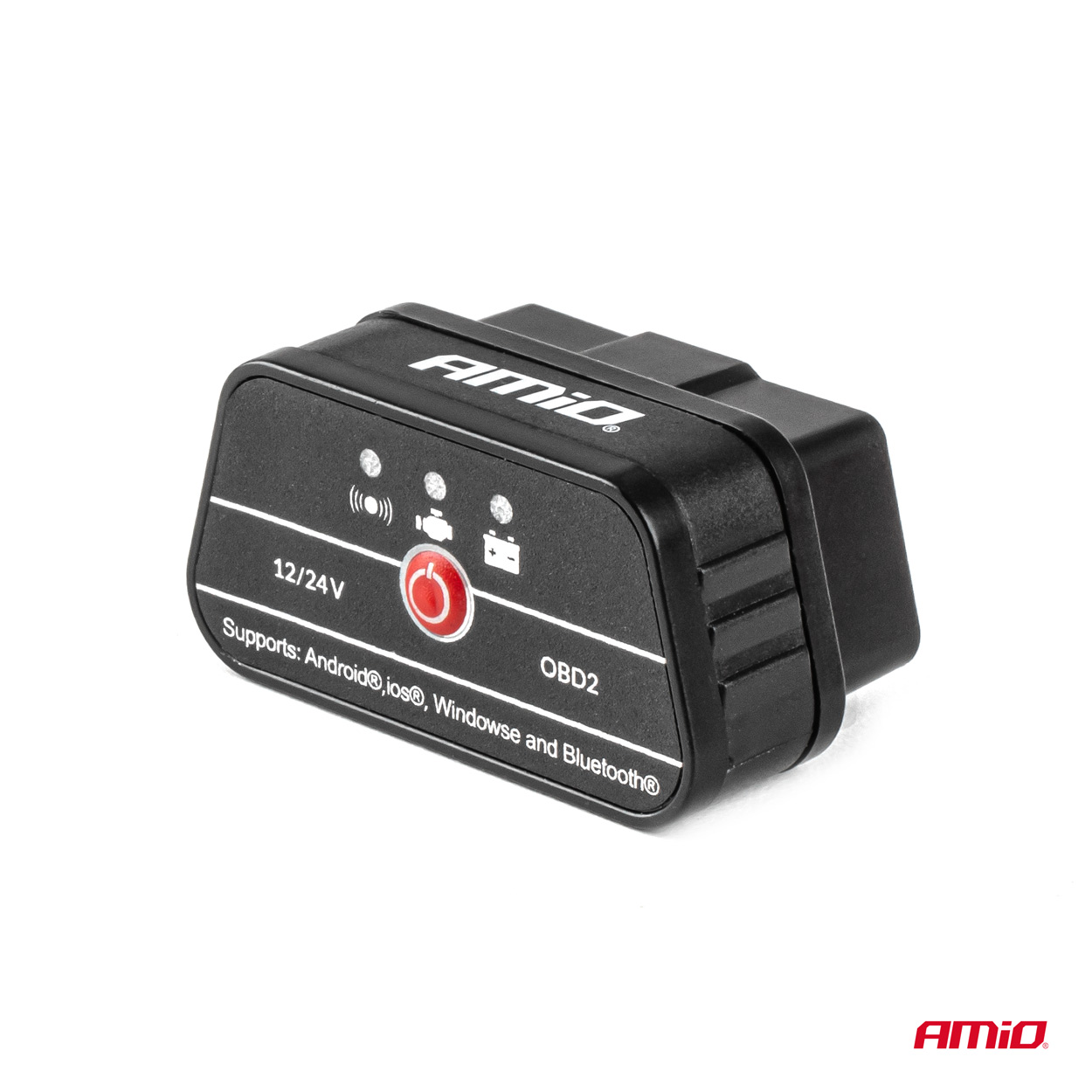 Amio - Διαγνωστικό Αυτοκινήτου OBD 2 τύπου ELM327 Bluetooth PIC25K80 τάση λειτουργίας 12V με ασύρματη σύνδεση για Επιβατικά Αυτοκίνητα - 1 τεμ. (04731/AM) - Image 2