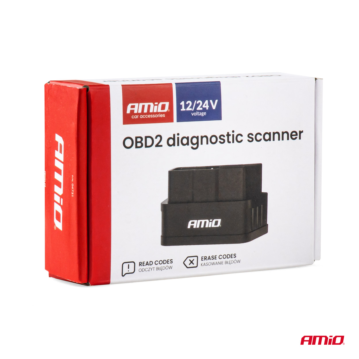 Amio - Διαγνωστικό Αυτοκινήτου OBD 2 τύπου ELM327 Bluetooth PIC25K80 τάση λειτουργίας 12V με ασύρματη σύνδεση για Επιβατικά Αυτοκίνητα - 1 τεμ. (04731/AM) - Image 6