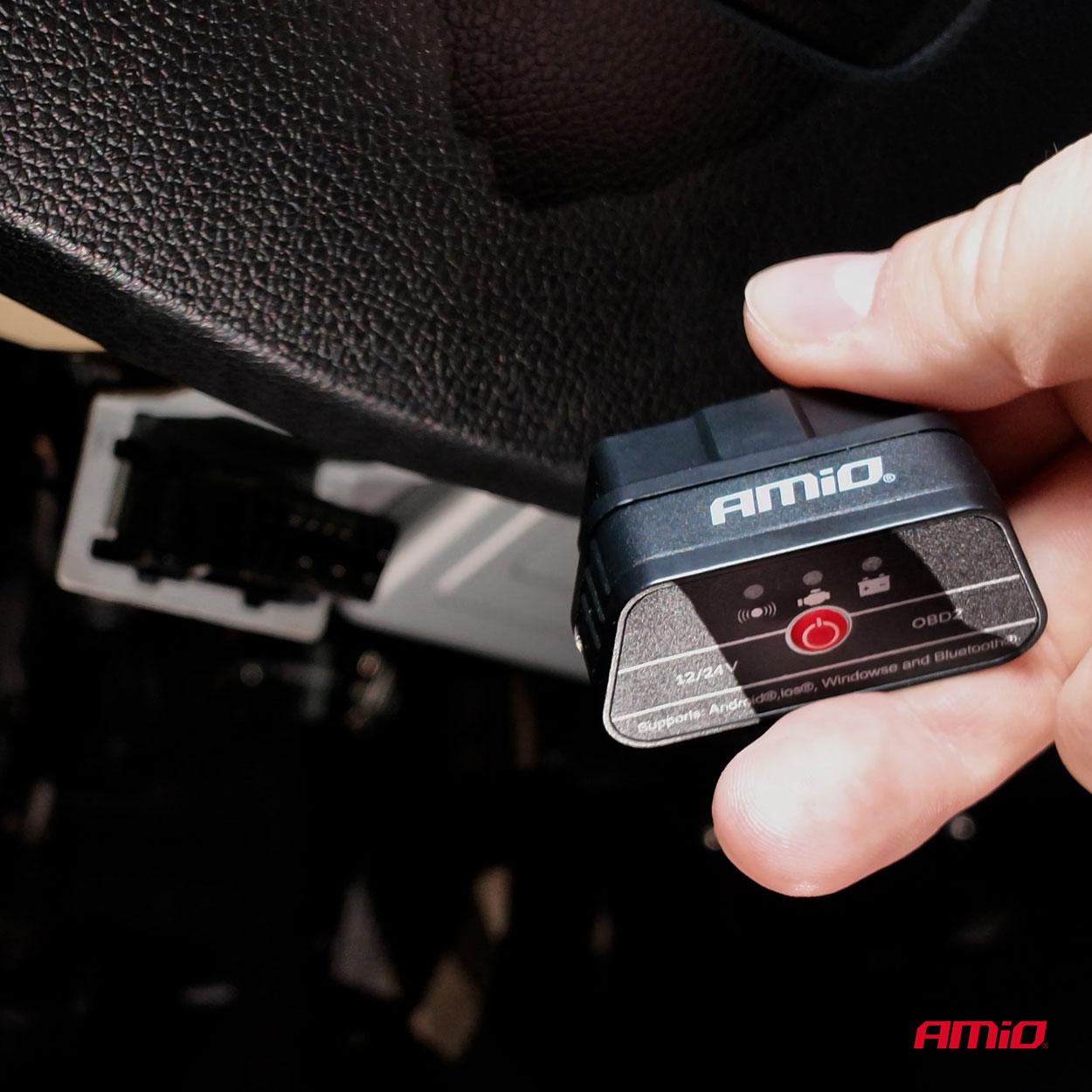 Amio - Διαγνωστικό Αυτοκινήτου OBD 2 τύπου ELM327 Bluetooth PIC25K80 τάση λειτουργίας 12V με ασύρματη σύνδεση για Επιβατικά Αυτοκίνητα - 1 τεμ. (04731/AM) - Image 7