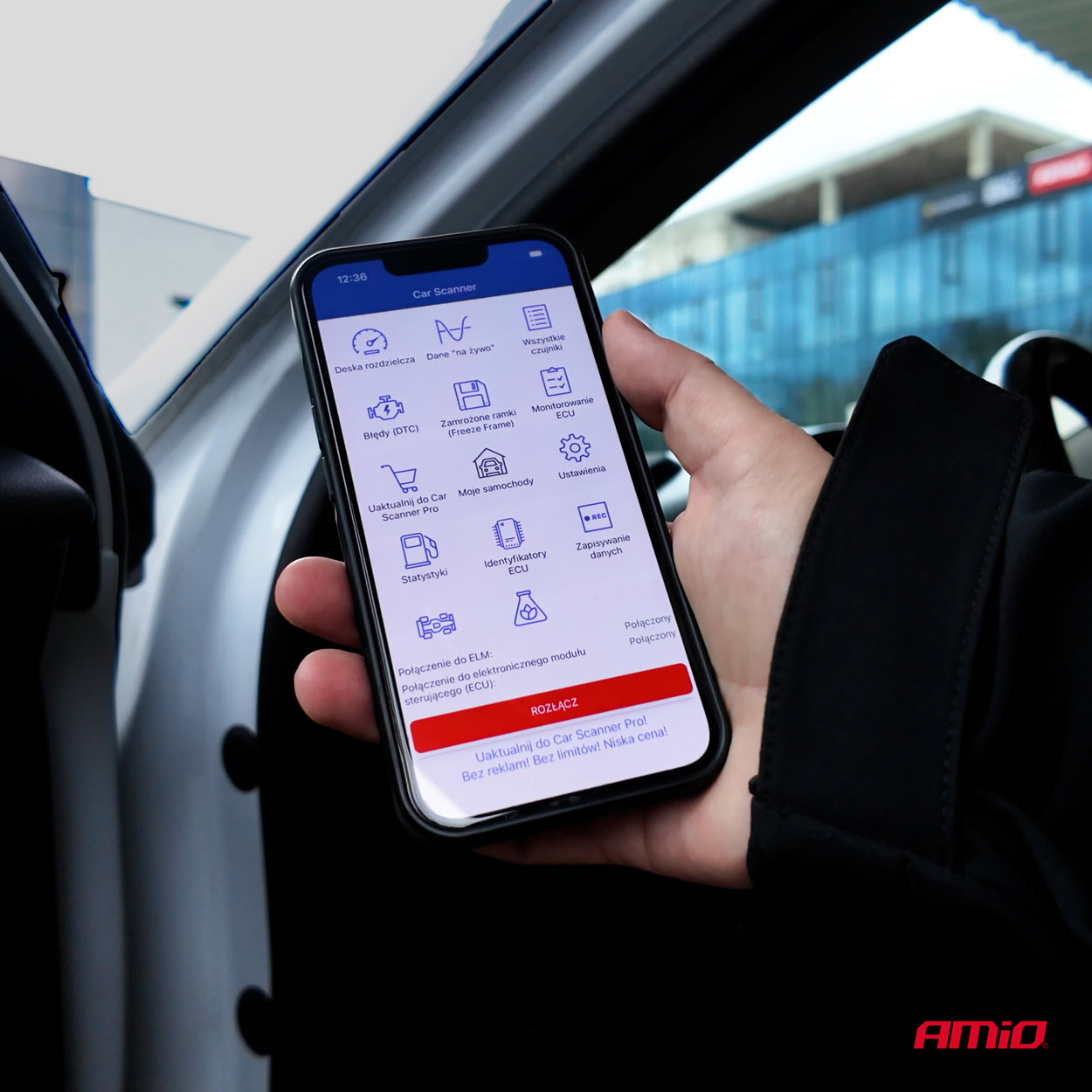 Amio - Διαγνωστικό Αυτοκινήτου OBD 2 τύπου ELM327 Bluetooth Mini τάση λειτουργίας 12V με ασύρματη σύνδεση για Επιβατικά Αυτοκίνητα - 1 τεμ. (04732/AM) - Image 8