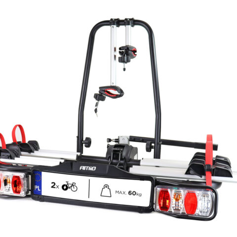 Amio – Βάση Ποδηλάτου Κοτσαδόρου TBC-02/2 για 2 E-Bike έως 60kg με Αναδίπλωση & Κλείδωμα για Ασφαλή Μεταφορά – 1 Τεμ. (02585/AM)