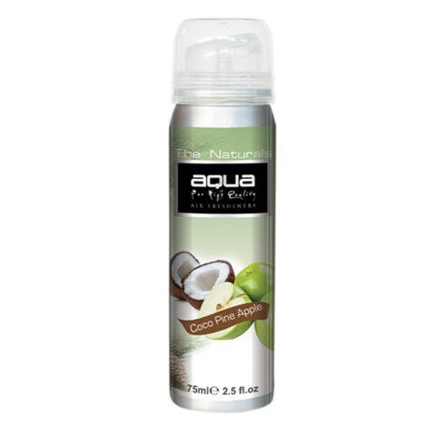 Aqua - ΑΡΩΜΑΤΙΚΟ ΑΥΤΟΚΙΝΗΤΟΥ ΣΕ ΣΠΡΕΙ (SPRAY) ΜΕ ΑΡΩΜΑ ΚΑΡΥΔΑ & ΜΗΛΟ (COCOPINE APPLE) FRUITS SERIES 75ml AQUA - 1 TEM. (10-250/AQ)