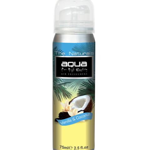 Aqua - ΑΡΩΜΑΤΙΚΟ ΑΥΤΟΚΙΝΗΤΟΥ ΣΕ ΣΠΡΕΙ (SPRAY) ΜΕ ΑΡΩΜΑ ΚΑΡΥΔΑ & ΒΑΝΙΛΙΑ FRUITS SERIES 75ml AQUA - 1 TEM. (10-708/AQ)