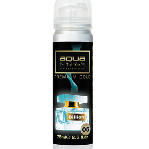Aqua - ΑΡΩΜΑΤΙΚΟ ΑΥΤΟΚΙΝΗΤΟΥ ΣΕ ΣΠΡΕΙ (SPRAY) ΜΕ ΑΡΩΜΑ BILLION PREMIUM GOLD SERIES 75ml AQUA - 1 TEM. (10-782/AQ)