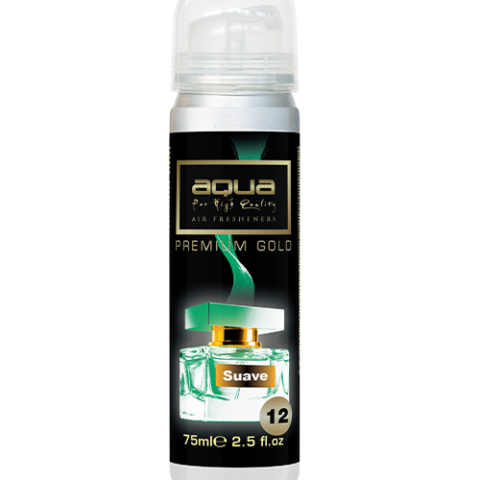 Aqua - ΑΡΩΜΑΤΙΚΟ ΑΥΤΟΚΙΝΗΤΟΥ ΣΕ ΣΠΡΕΙ (SPRAY) ΜΕ ΑΡΩΜΑ SUAVE PREMIUM GOLD SERIES 75ml AQUA - 1 TEM. (10-806/AQ)