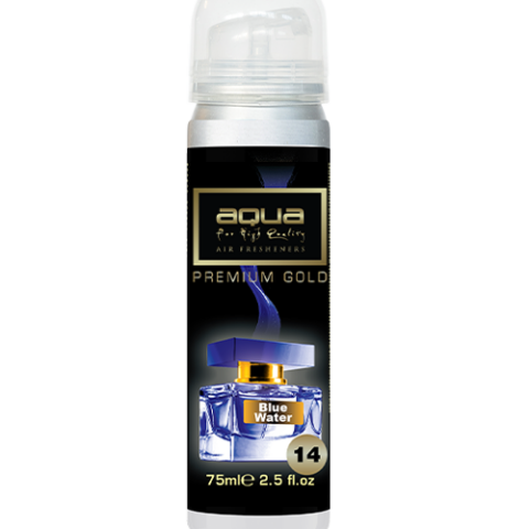 Aqua - ΑΡΩΜΑΤΙΚΟ ΑΥΤΟΚΙΝΗΤΟΥ ΣΕ ΣΠΡΕΙ (SPRAY) ΜΕ ΑΡΩΜΑ BLUE WATER PREMIUM GOLD SERIES 75ml AQUA - 1 TEM. (10-889/AQ)