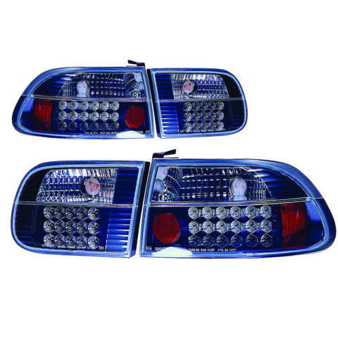 Φανάρια Πίσω LED Civic Μαύρα '92 3D