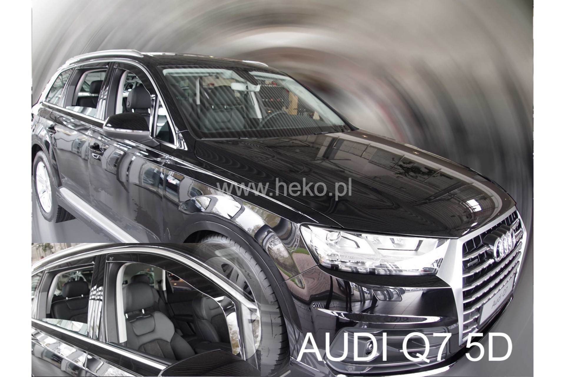 ΑΝΕΜΟΘΡΑΥΣΤΕΣ ΓΙΑ AUDI Q7 5D 2015+ ΣΕΤ ΑΥΤΟΚΙΝΗΤΟΥ ΑΠΟ ΕΥΚΑΜΠΤΟ ΦΙΜΕ ΠΛΑΣΤΙΚΟ HEKO - 4 ΤΕΜ.