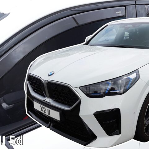 Heko - Ανεμοθραύστες για BMW X2 II U10 5 Doors 2023+ Σετ Αυτοκινήτου Απο Εύκαμπτο Φιμέ Πλαστικό - 4 τεμ. (ΑΝΕΜ.SET11011)