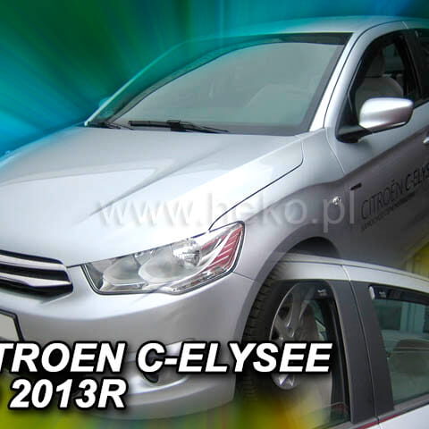 ΑΝΕΜΟΘΡΑΥΣΤΕΣ ΓΙΑ CITROEN C-ELYSEE 4D 2013+ ΣΕΤ ΑΥΤΟΚΙΝΗΤΟΥ ΑΠΟ ΕΥΚΑΜΠΤΟ ΦΙΜΕ ΠΛΑΣΤΙΚΟ HEKO - 4 ΤΕΜ.