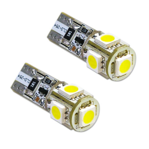Λάμπες LED T10 CANBUS 5 LED - Καρφί 2 τεμ