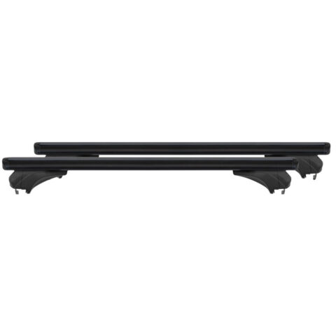 ΜΠΑΡΕΣ ΑΛΟΥΜΙΝΙΟΥ SONIC BLACK XL 130cm ΣΕ ΜΑΥΡΟ ΧΡΩΜΑ ΓΙΑ ΟΡΟΦΗ ΜΕ FLUSH ΚΑΙ RAISED RAILS MENABO - 2 ΤΕΜ.