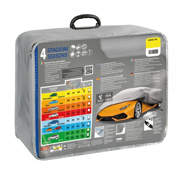 Lampa - 4 Seasons AG-2 Κουκούλα Αυτοκινήτου για Fiat Coupe 2 doors 02/1994 > 12/2000 Aδιάβροχη με Aπαλή Eσωτερική Eπένδυση από 100% PEVA Μη Τοξικό Βινύλιο με Διαστάσεις: 460x180x150 mm - 1 τεμ. (L2045.6)