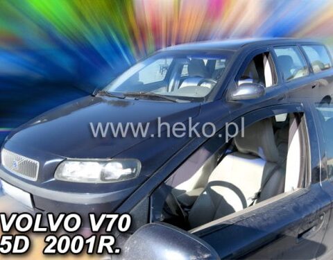 ΑΝΕΜΟΘΡΑΥΣΤΕΣ ΓΙΑ VOLVO V70 5D 2000+ ΚΟΜΒΙ  / VOLVO  XC70 5D 2000-2007     ΖΕΥΓΑΡΙ ΑΠΟ ΕΥΚΑΜΠΤΟ ΦΙΜΕ ΠΛΑΣΤΙΚΟ HEKO - 2 ΤΕΜ.