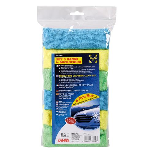 ΠΑΝΙΑ ΚΑΘΑΡΙΣΜΟΥ ΜΕ ΜΙΚΡΟΪΝΕΣ (MICROFIBRE) 40x30cm (ΚΙΤΡΙΝΟ/ΠΡΑΣΙΝΟ/ΜΠΛΕ) 6 ΤΕΜ. - Image 2