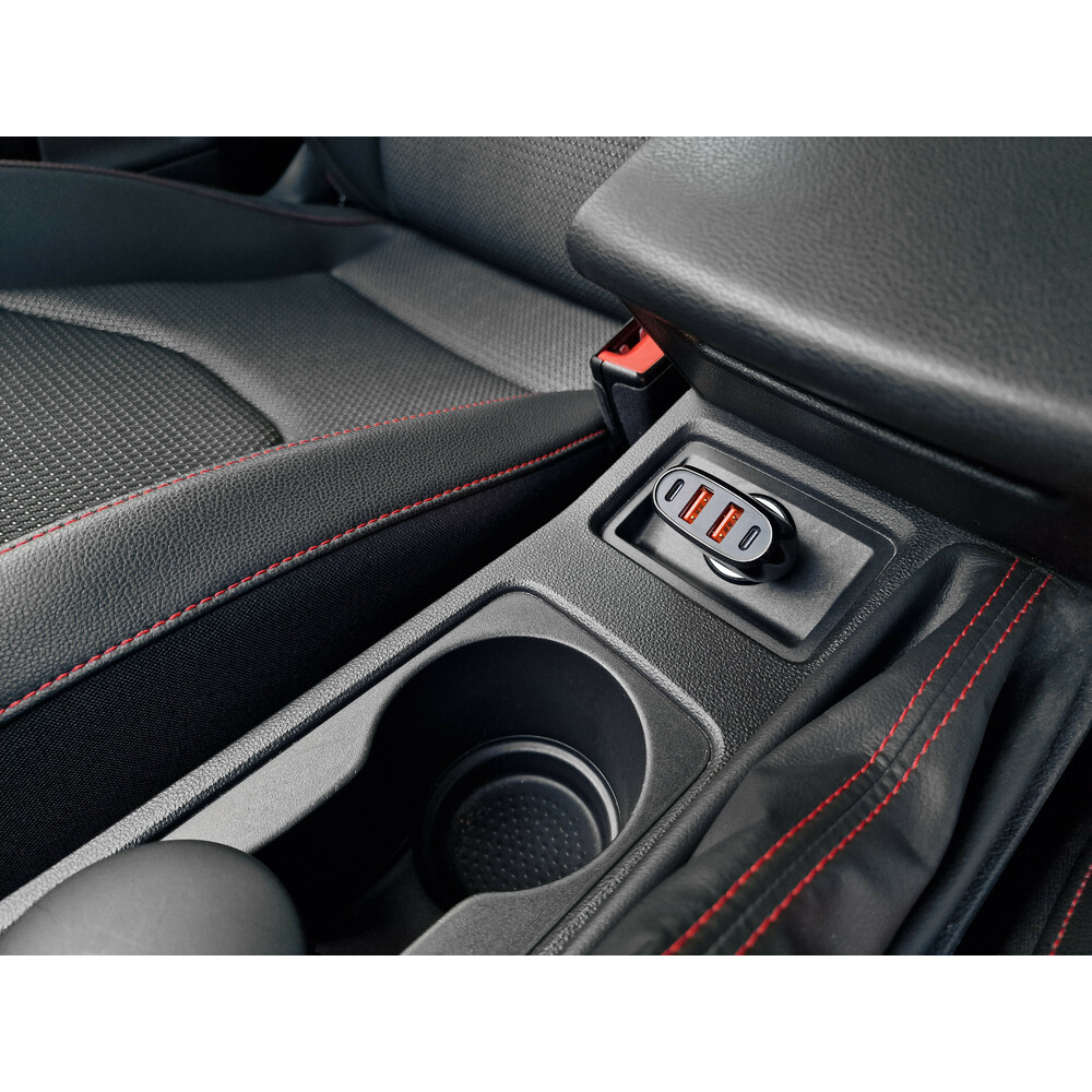 ΦΟΡΤΙΣΤΗΣ ΑΝΑΠΤΗΡΑ 12/24V MAX 50W ΜΕ 2 ΘΥΡΕΣ USB A & 2 ΘΥΡΕΣ USB C FAST CHARGE ΜΑΥΡΟΣ ROCKET 4 PRO LAMPA - 1 TEM. - Image 3