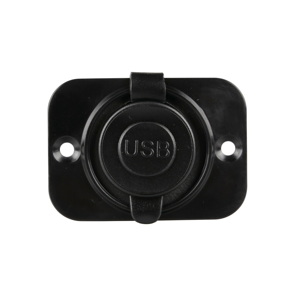 ΠΡΙΖΑ USB ΜΕ ΚΑΠΑΚΙ ΚΑΙ 2 ΘΥΡΕΣ USB (A+C) 12/24V 3000mA 15W ΜΑΥΡΗ FAST CHARGE LAMPA - 1 TEM. - Image 2