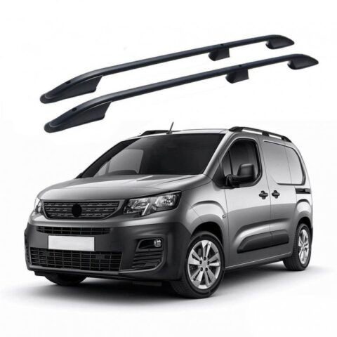 ΜΠΑΡΕΣ ΟΡΟΦΗΣ ΓΙΑ  OPEL COMBO / PEUGEOT PARTNER / RIFTER 2019+ ΠΑΡΑΛΛΗΛΕΣ ΑΛΟΥΜΙΝΙΟΥ L1 ΜΑΥΡΕΣ ΟMTEC - 2 TEM.
