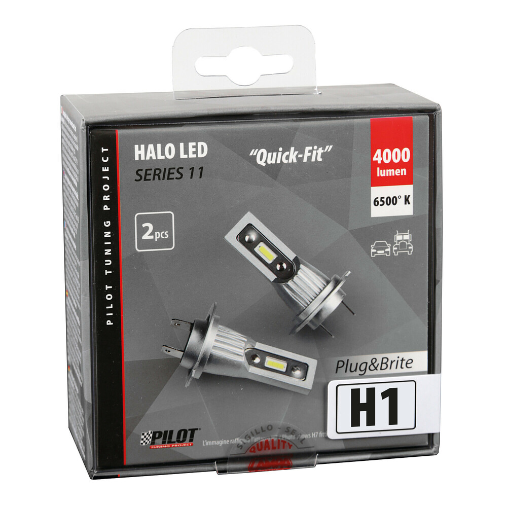 H1 12/24V P14,5s 6.500K 2.000lm 15W 6LED SEOUL CSP-Y19chips HALO LED SERIE 11 PLUG & BRITE 2ΤΕΜ. - Image 3