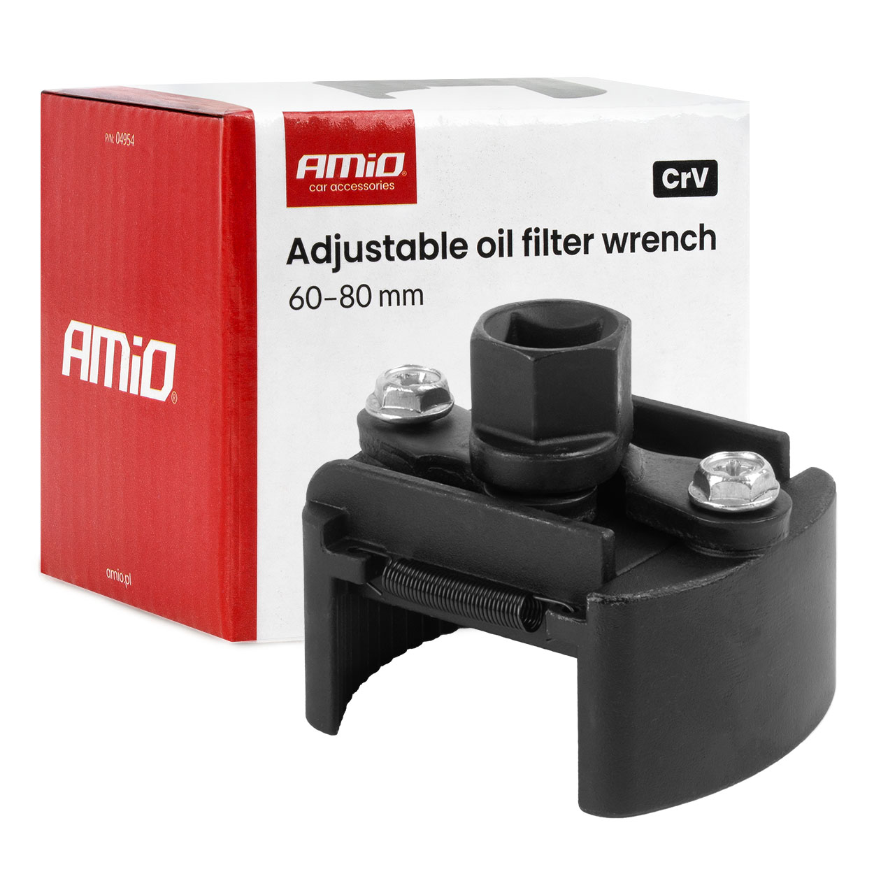 Amio – Κλειδί Φίλτρου Λαδιού Ρυθμιζόμενο 60–80mm CrV Universal